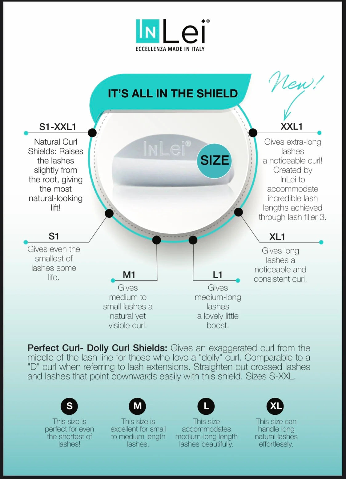 inlei® only 1 silicone shields (natural effect) 4 sizes