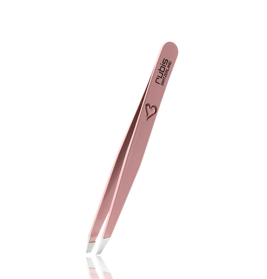 rubis classic slant tweezer | pink heart