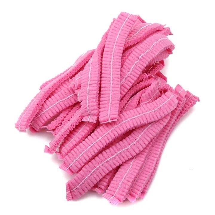 disposable hair caps (100 pack) | pink