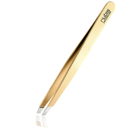 rubis classic slant tweezer | gold